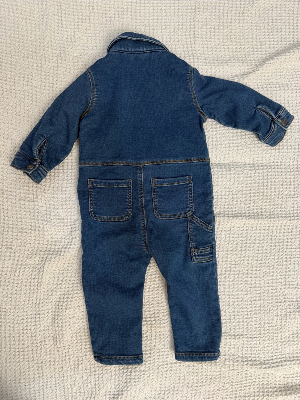 Carter's 18m Dark Blue Denim Girls' Overalls Jumpsuit - Picture 3 of 3